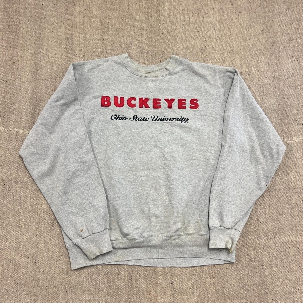 Vintage Ohio State University Buckeyes Sweatshirt Mens XL Gray 1990s Champion